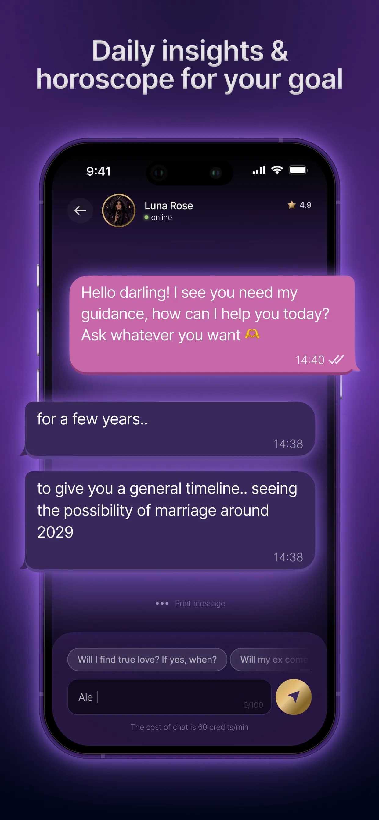 Daily insights and horoscope for your goal